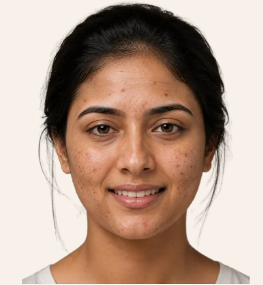Skin Diagnosis Portrait with Acne
